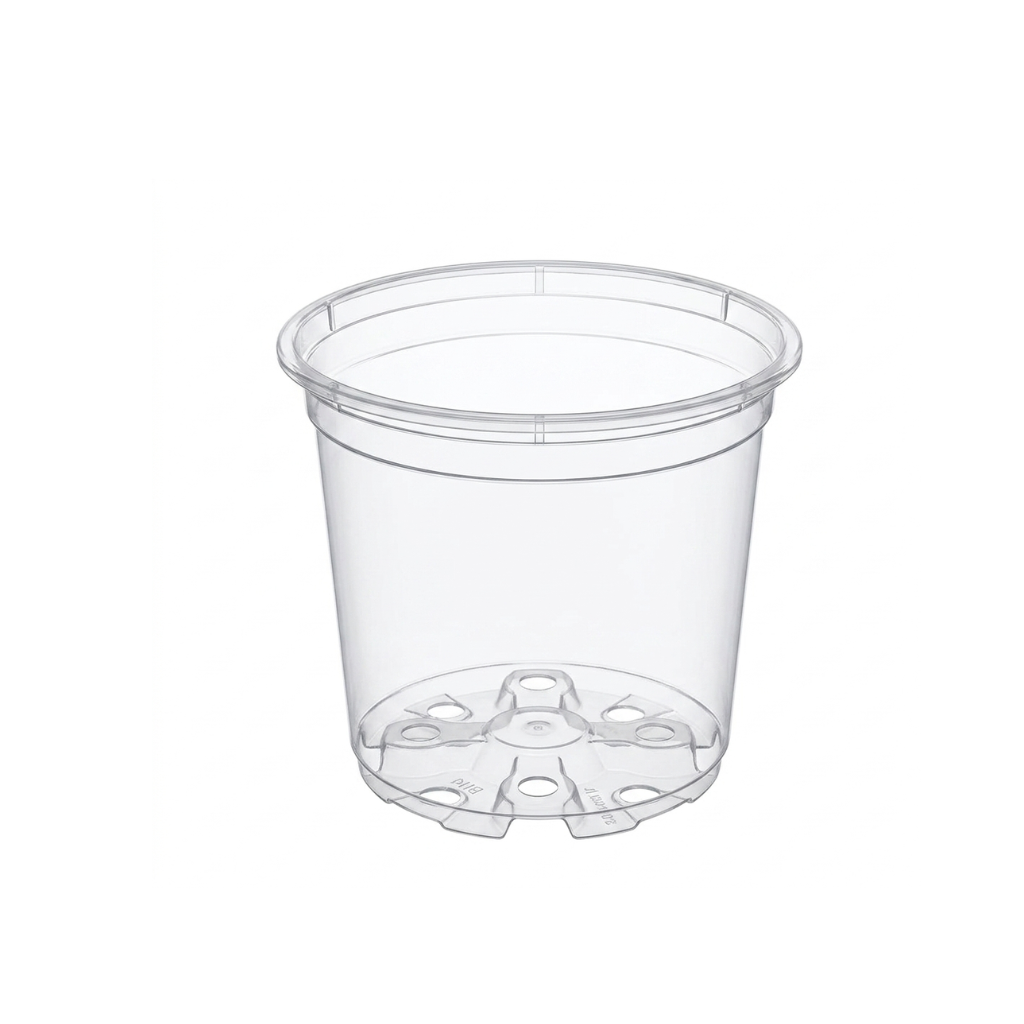 Pack 10 Maceteros Transparentes Plástico Flexible Orquídea